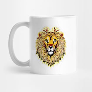 Golden Lion Head Mug